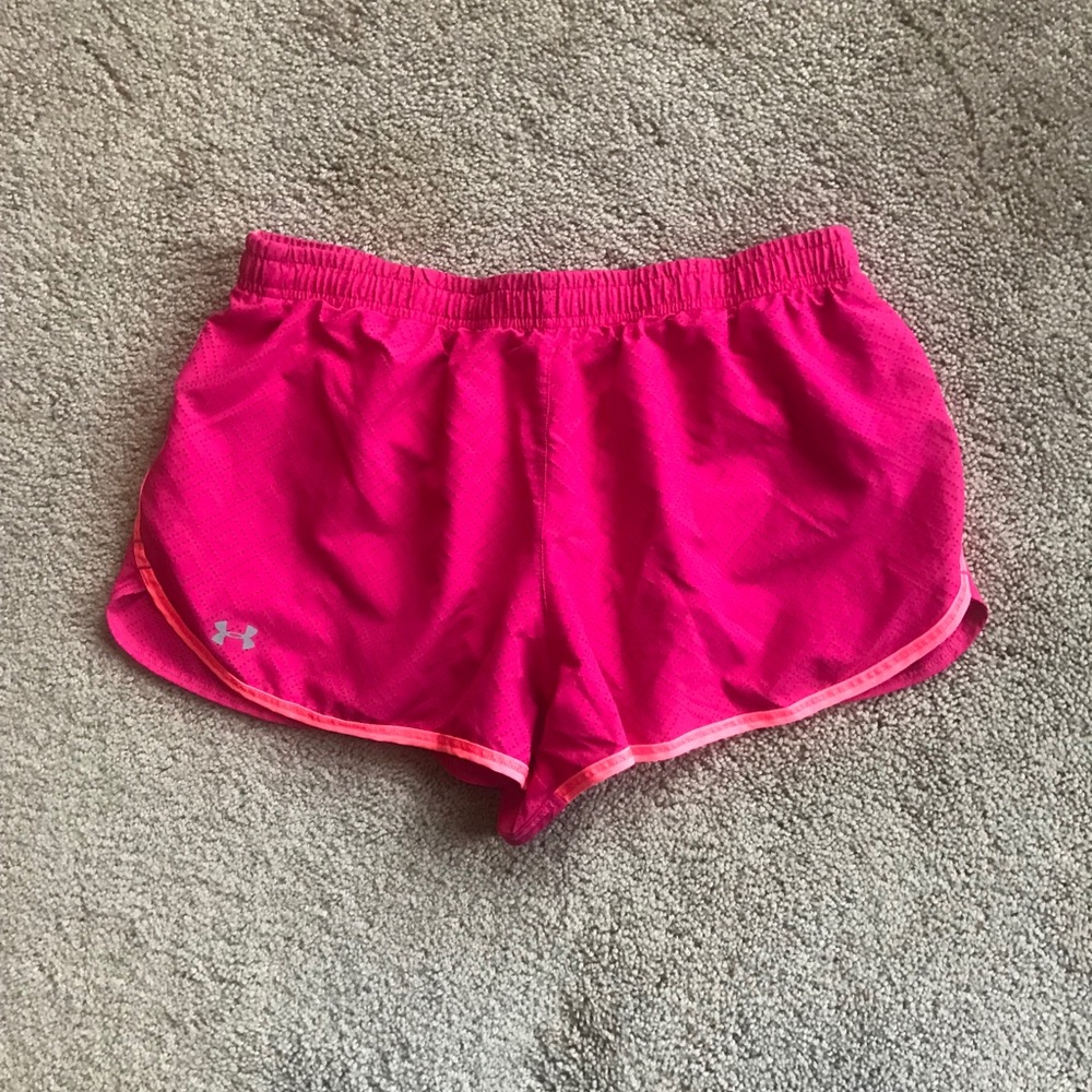 Pink under armour shorts